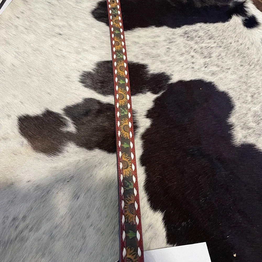 Angel Ranch kids western Cowgirl Rodeo‎ Belt NWTS Sunflowers leather 22 24 26